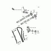 Схема узла: Распредвал & Цепь ГРМ & Натяжитель для Kawasaki ZX1400 ZZR1400 ABS