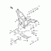 Схема вузла: Кріплення двигуна для Kawasaki KLX300R