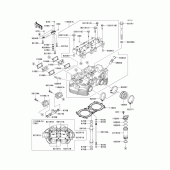 Схема вузла: Cylinder head(1/2) для Kawasaki EJ800 W800