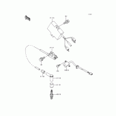 Схема вузла: Система запалювання для Kawasaki KMX125