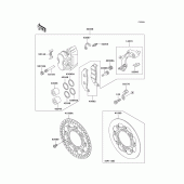 Схема узла: Передний тормоз (Kx500-e16) для Kawasaki KX500