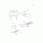 Схема вузла: Decals(black)(e11)(ca,us) для Kawasaki ZX600 ZZ-R600