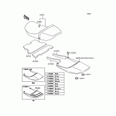 Схема вузла: Сидіння для Kawasaki ZR400 Zephyr X