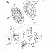 Схема вузла: Front caliper для Kawasaki ZR750 Zephyr