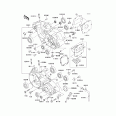 Схема узла: Картер двигателя (1/2) для Kawasaki KX125
