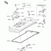 Схема узла: Клапанная крышка для Kawasaki EX650 Ninja 650 ABS