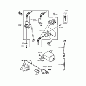 Схема узла: Замок зажигания для Kawasaki ZX400 ZXR400