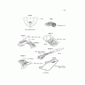 Схема узла: Наклейки (Pink) для Kawasaki KL110 KSR