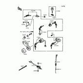 Схема вузла: Замок запалювання для Kawasaki EL250 Eliminator 250LX