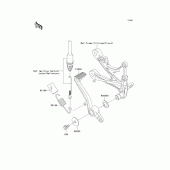 Схема узла: Brake pedal/torque link для Kawasaki ZX600 Ninja ZX-6RR