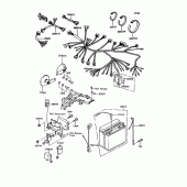 Схема вузла: Електроустаткування для Kawasaki ZX400 Z400FII