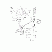 Схема узла: Радиатор для Kawasaki KX125