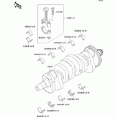 Схема узла: Коленчатый вал для Kawasaki ZX900 Ninja ZX-9R