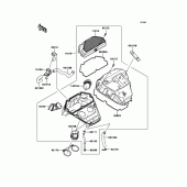 Схема узла: Воздушный фильтр для Kawasaki ER650 ER-6N