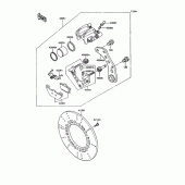 Схема вузла: Заднє гальмо для Kawasaki ZX400 Z400FII