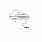 Схема вузла: Наклейки (Ебоні C11) для Kawasaki BJ250 Estrella RS
