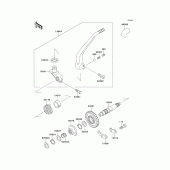 Схема вузла: Kickstarter mechanism для Kawasaki KLX650 KLX650