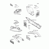 Схема вузла: Інформаційні наклейки для Kawasaki ZX1100 Ninja ZX-11