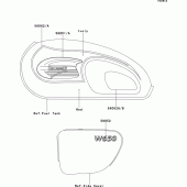 Схема вузла: Decals(red/ivoly) для Kawasaki EJ650 W650