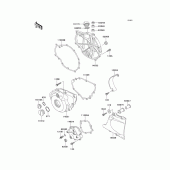 Схема вузла: Кришка двигуна для Kawasaki EX500 GPZ500