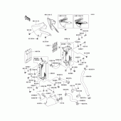 Схема вузла: Радіатор для Kawasaki KLX300R