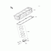 Схема узла: Цилиндр & Поршень для Kawasaki ZX1000 Z1000SX