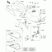 Схема узла: Топливный бак(zx900-e2p) для Kawasaki ZX900 Ninja ZX-9R