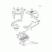 Схема вузла: Наклейки (Red; ZX750-P6) для Kawasaki ZX750 Ninja ZX-7R