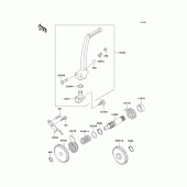 Схема вузла: Kickstarter mechanism для Kawasaki KX100