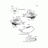Схема узла: Наклейки (Зеленый M7F) для Kawasaki KLX250 D-Tracker