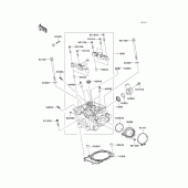Схема вузла: Головка циліндра для Kawasaki KX450 KX450F