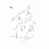 Схема узла: Катушка зажигания для Kawasaki ZX750 Ninja ZX-7