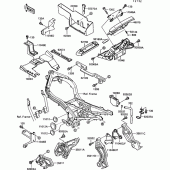 Схема узла: Батарейный отсек для Kawasaki ZX1000 ZX-10