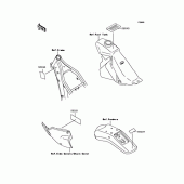 Схема вузла: Інформаційні наклейки для Kawasaki KLX250 KLX250ES