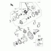 Схема вузла: Starter motor для Kawasaki VN1500 Vulcan 88