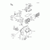 Схема вузла: Air cleaner(1/2) для Kawasaki ZX600 GPX600R