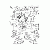 Схема вузла: Радіатор для Kawasaki ZR400 ZRX-II