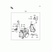 Схема узла: Throttle для Kawasaki KLX250 KLX250
