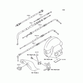 Схема вузла: Троси для Kawasaki ZR250 Balius-II