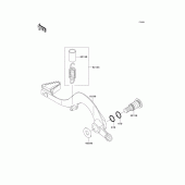 Схема узла: Лапка тормоза для Kawasaki KX450 KX450F