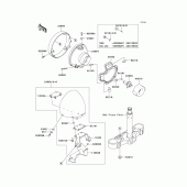 Схема вузла: Headlight(s)(1/2) для Kawasaki VN1500 Vulcan 1500 Mean Streak