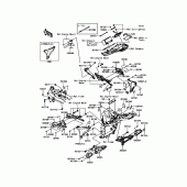 Схема вузла: Кріплення двигуна для Kawasaki ZR800 Z800 ABS