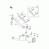 Схема вузла: Вихлопна система для Kawasaki KLX250 KLX250SR