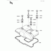 Схема узла: Клапанная крышка для Kawasaki KL650 KLR650