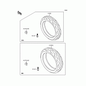 Схема вузла: Колеса для Kawasaki ZR1100 Zephyr 1100