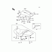 Схема узла: Сиденье для Kawasaki ZX1400 Ninja ZX-14R ABS