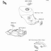 Схема узла: Информационные наклейки для Kawasaki ZX1100 ZZ-R1100