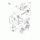 Схема вузла: Starter motor для Kawasaki ZX600 GPX600R