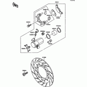 Схема узла: Передний тормоз для Kawasaki EN500 Vulcan 500
