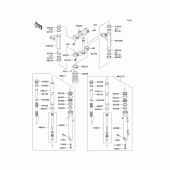 Схема вузла: Вилка передньої осі для Kawasaki EJ650 W650